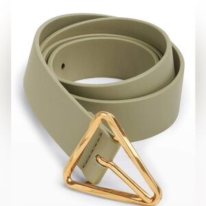 Bottega Veneta Green Triangle Leather Belt